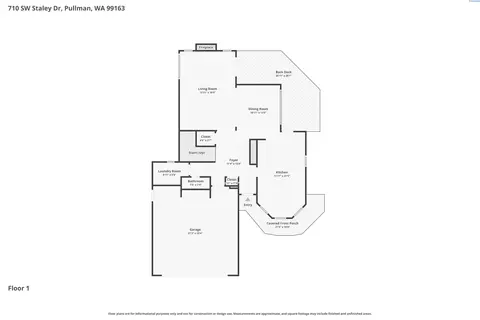 Floorplan - 710 SW Staley Dr, Pullman, WA 99163 photo 1 of 2