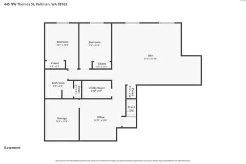 Floorplan - 445 Thomas St, Pullman, WA 99163 photo 2 of 2