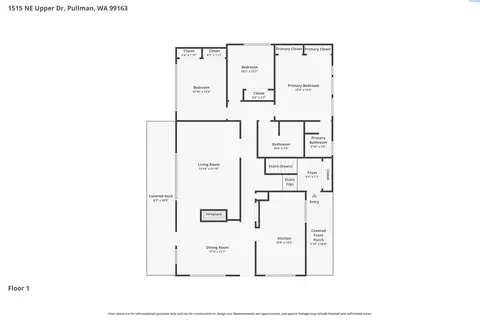 Floorplan - 1515 NE Upper Dr, Pullman, WA 99163 photo 1 of 2