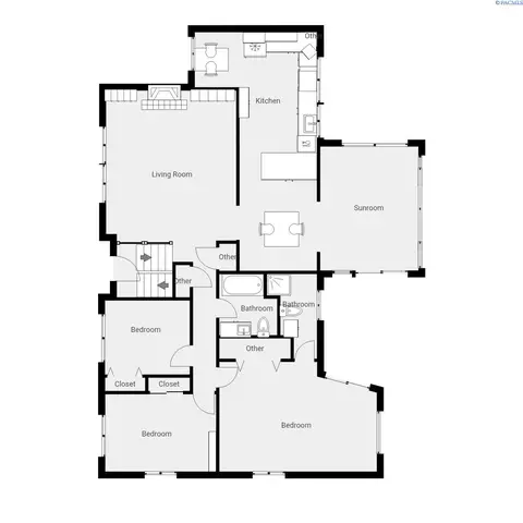Floorplan - 340 NW Larry St, Pullman, WA 99163 photo 1 of 2