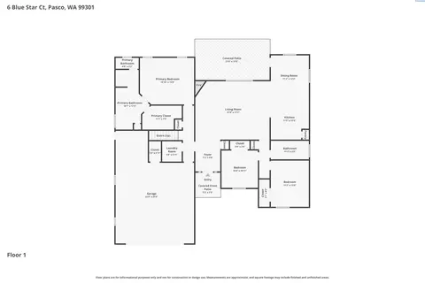 Floorplan - 6 Blue Star Ct, Pasco, WA 99301 photo 1 of 2