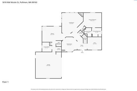 Floorplan - 1610 NW Nicole Ct, Pullman, WA 99163 photo 1 of 2