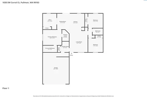 Floorplan - 1030 SW Corral Ct, Pullman, WA 99163 photo 1 of 1