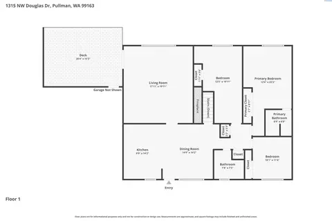Floorplan - 1315 Douglas Dr, Pullman, WA 99163 photo 1 of 2