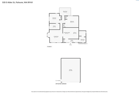Floorplan - 535 E Alder St, Palouse, WA 99161 photo 1 of 1