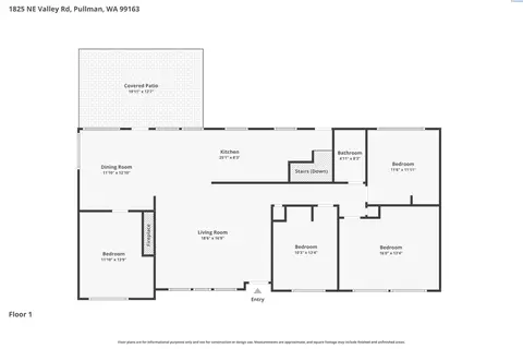 Floorplan - 1825 NE Valley Rd, Pullman, WA 99163 photo 1 of 2