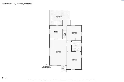 Floorplan - 225 SW Blaine St, Pullman, WA 99163 photo 1 of 2