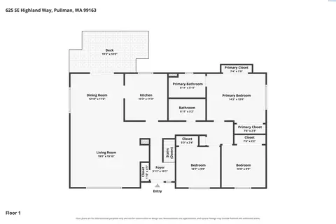Floorplan - 625 SE Highland Way, Pullman, WA 99163 photo 1 of 2