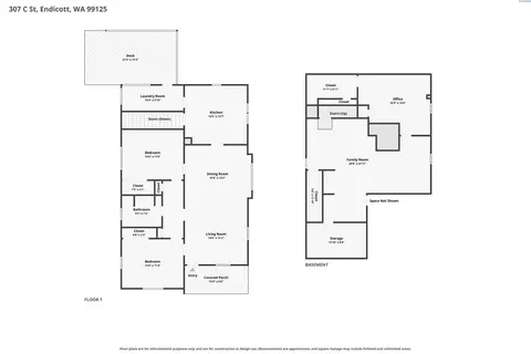 Floorplan - 307 C St, Endicott, WA 99125 photo 1 of 1