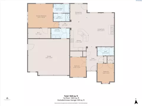 Floorplan - 9003 Durham Ct, Pasco, WA 99301 photo 2 of 2