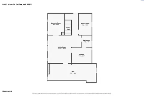 Floorplan - 804 S Main St, Colfax, WA 99111 photo 1 of 2