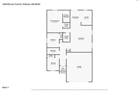 Floorplan - 1438 SW Lost Trl, Pullman, WA 99163 photo 1 of 1