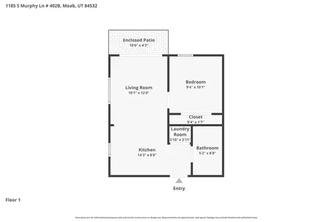 Floorplan - 1185 S Murphy Ln #402B, Moab, UT 84532 photo 3 of 3