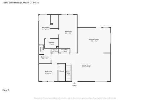 Floorplan - 12343 Sand Flats Rd, Moab, UT 84532 photo 1 of 1