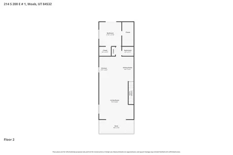 Floorplan - 214 S 200 E #1, Moab, UT 84532 photo 2 of 2
