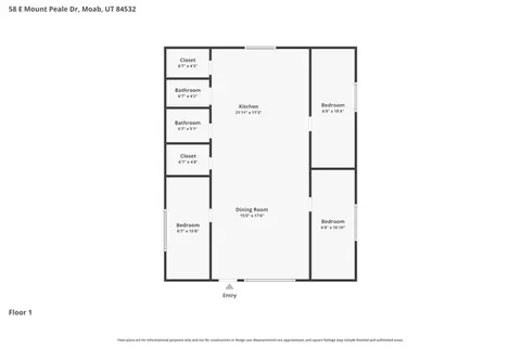 Floorplan - 58 Mt Peale Dr E, Moab, UT 84532 photo 1 of 1