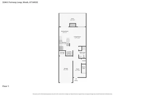 Floorplan - 3246 E Fairway Loop, Moab, UT 84532 photo 1 of 2