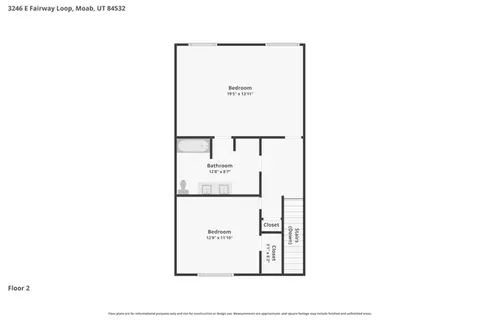 Floorplan - 3246 E Fairway Loop, Moab, UT 84532 photo 2 of 2
