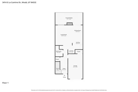 Floorplan - 3414 E La Camino, Moab, UT 84532 photo 1 of 2