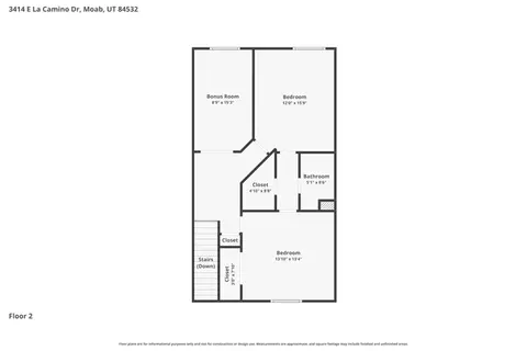 Floorplan - 3414 E La Camino, Moab, UT 84532 photo 2 of 2