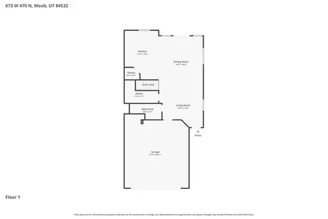 Floorplan - 673 W 470 N, Moab, UT 84532 photo 1 of 2