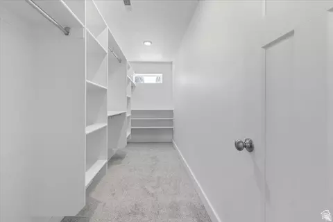 Walk-in closet in Loveless Estates townhome
