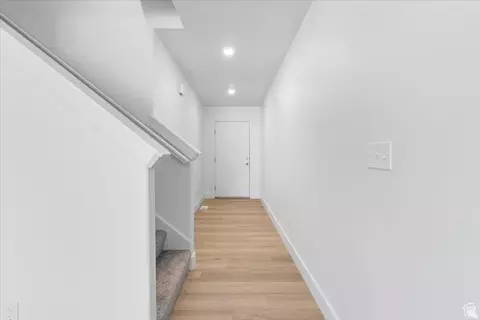 Bright entry hallway in Loveless Estates townhome