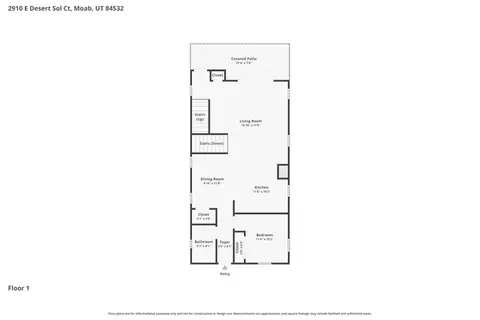 Floorplan - 2906 E Desert Sol Ct, Moab, UT 84532 photo 3 of 3