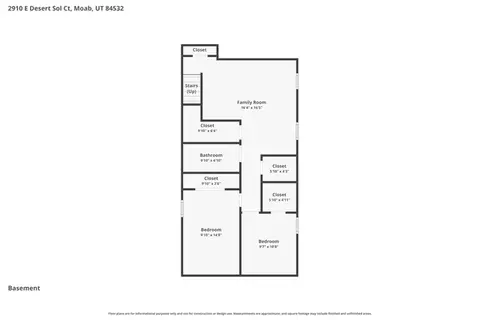 Floorplan - 2910 E Desert Sol Ct, Moab, UT 84532 photo 1 of 3