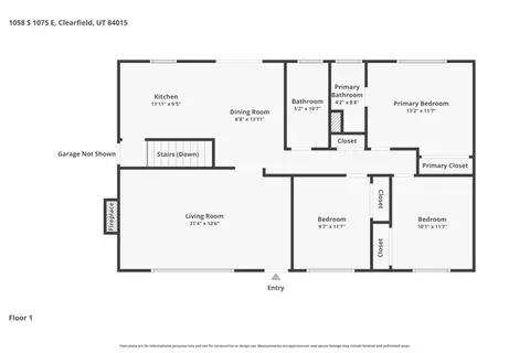 Floorplan - 1058 S 1075 E, Clearfield, UT 84015 photo 1 of 3