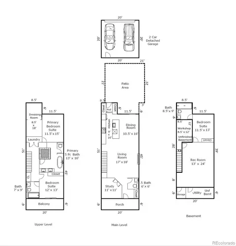Floorplan - 827 Eudora St, Denver, CO 80220 photo 1 of 1