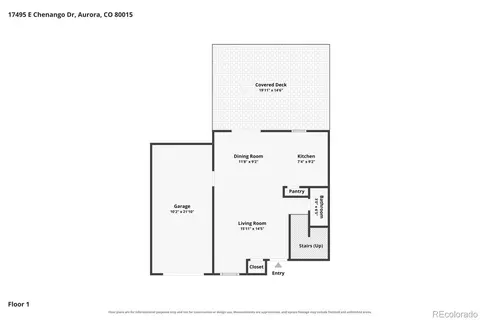 Floorplan - 17495 E Chenango Dr, Aurora, CO 80015 photo 2 of 3