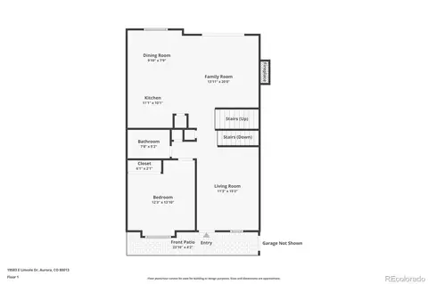 Floorplan - 19583 E Linvale Dr, Aurora, CO 80013 photo 2 of 3