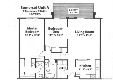 Floorplan - 14102 E Linvale Pl #606, Aurora, CO 80014 photo 1 of 1