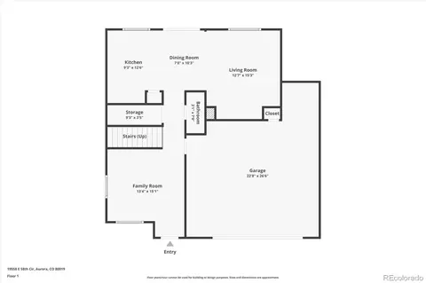 Floorplan - 19558 E 58th Cir, Aurora, CO 80019 photo 2 of 3