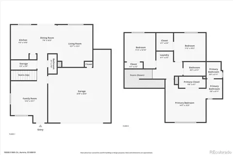 Floorplan - 19558 E 58th Cir, Aurora, CO 80019 photo 1 of 3