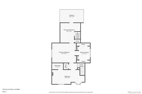 Floorplan - 1632 Vine St, Denver, CO 80206 photo 1 of 2