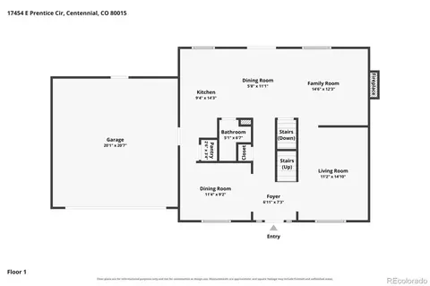 Floorplan - 17454 E Prentice Cir, Centennial, CO 80015 photo 2 of 3