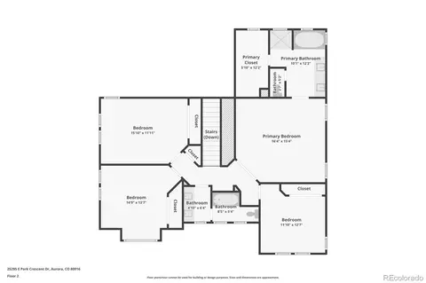 Floorplan - 25295 E Park Crescent Dr, Aurora, CO 80016 photo 2 of 3