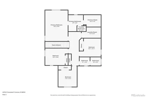 Floorplan - 24723 E Tennessee Pl, Aurora, CO 80018 photo 2 of 3