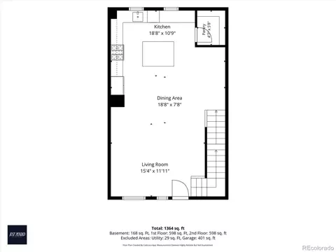 Floorplan - 4220 E Warren Ave #2, Denver, CO 80222 photo 2 of 4