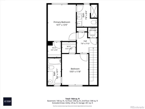 Floorplan - 4220 E Warren Ave #2, Denver, CO 80222 photo 3 of 4