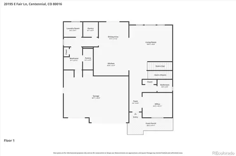 Floorplan - 20195 E Fair Ln, Centennial, CO 80016 photo 1 of 3