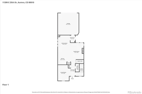 Floorplan - 11399 E 25th Dr, Aurora, CO 80010 photo 2 of 3