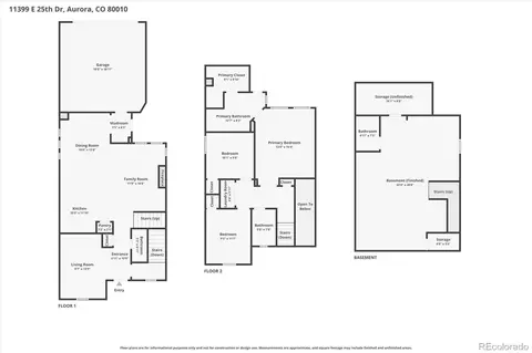 Floorplan - 11399 E 25th Dr, Aurora, CO 80010 photo 1 of 3
