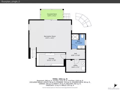 Floorplan - 1407 Delwood Dr, Bailey, CO 80421 photo 1 of 4