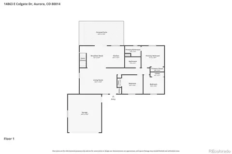 Floorplan - 14863 E Colgate Dr, Aurora, CO 80014 photo 1 of 2