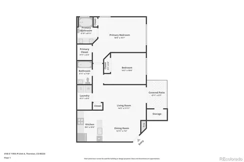Floorplan - 4145 E 119th Pl #B, Thornton, CO 80233 photo 1 of 1