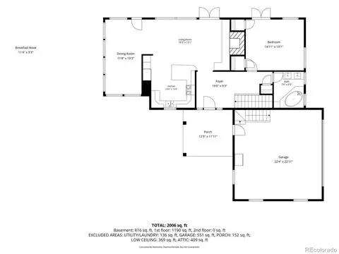 Floorplan - 11471 Marks Dr, Conifer, CO 80433 photo 1 of 3