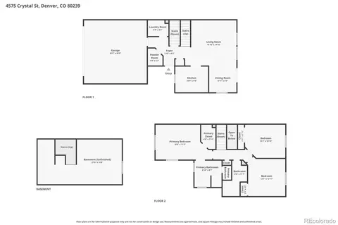 Floorplan - 4575 Crystal St, Denver, CO 80239 photo 1 of 1